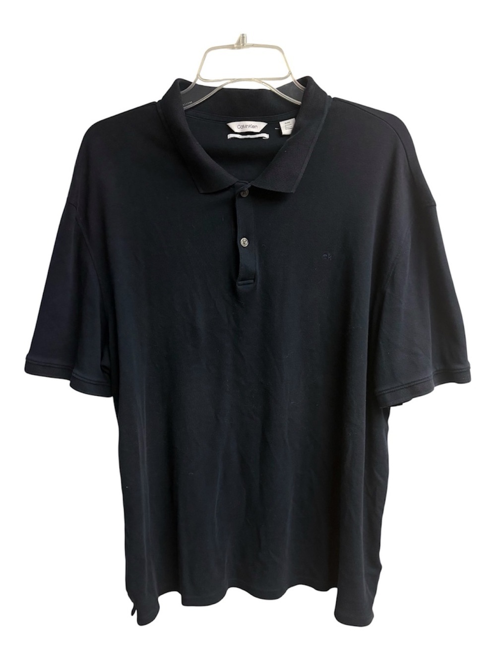 Calvin Klein Liquid Touch 100% Cotton Navy Polo Shirt Size XL